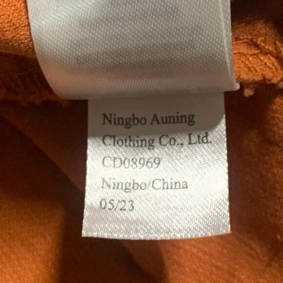 Isaac Mizrahi 7 Girls Dark Orange Pumpkin Corduroy Dress Thanksgiving Fall - Picture 9 of 10